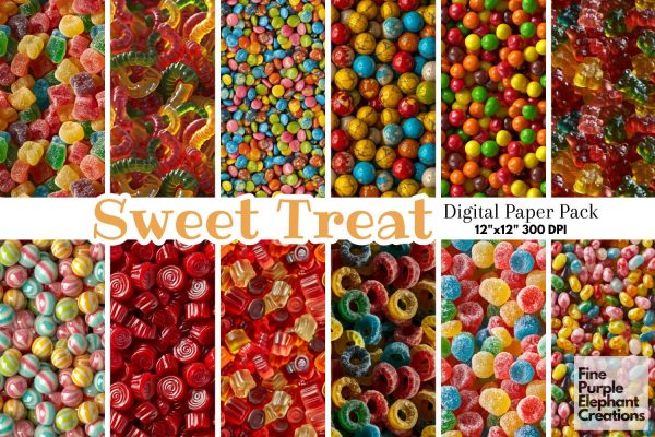 Candy Cake Sweets Chocolate Gummy Texture Paper Sale