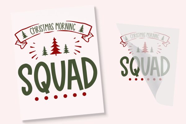 Christmas Morning Squad DTF Transfer Sale