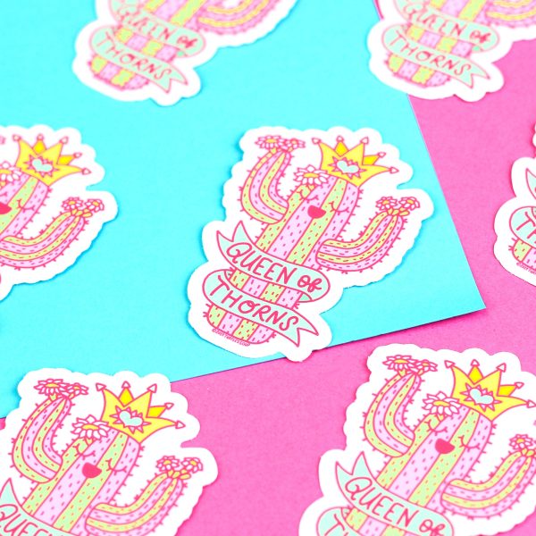 Queen of Thorns Cactus Vinyl Sticker Online Hot Sale - Image 2