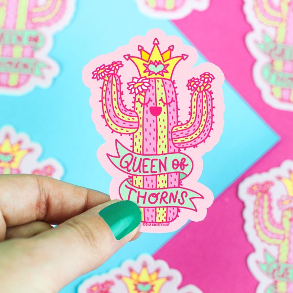 Queen of Thorns Cactus Vinyl Sticker Online Hot Sale